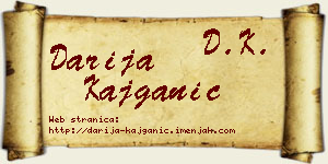 Darija Kajganić vizit kartica
